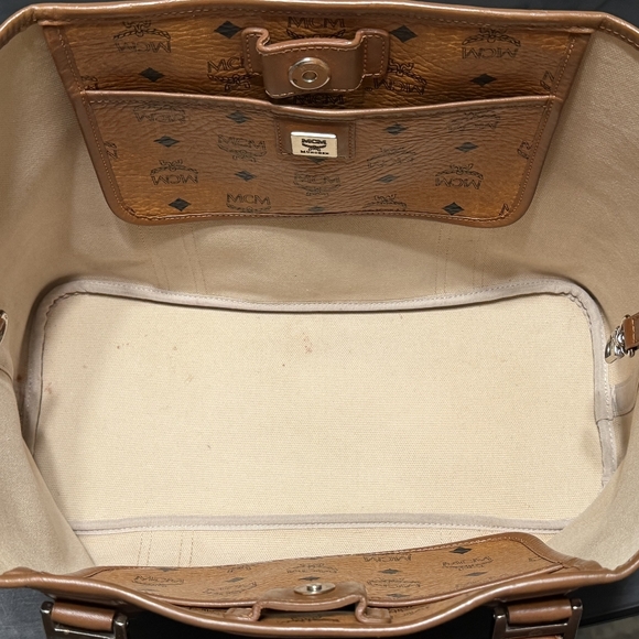 MCM Brown Leather Tote Bag - Picture 7 of 8